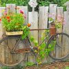 Aesthetic Garden And Bicycle Art paint by numbers