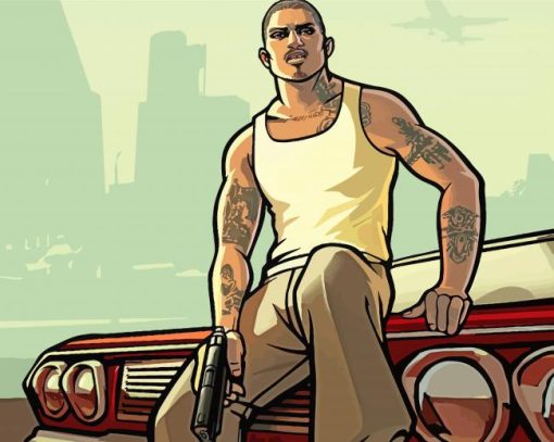 Aesthetic Grand Theft Auto Art paint by numbers