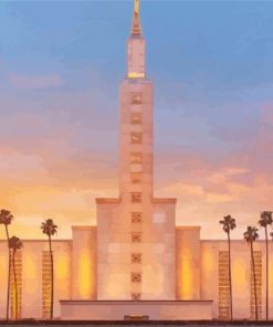 Aesthetic Los Angeles Temple paint by numbers