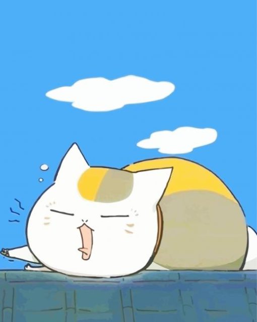 Aesthetic Nyanko Days Illustration paint by numbers