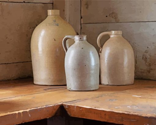 Aesthetic Old Jugs paint by numbers