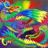 Aesthetic rainbow Dragon paint by numbers