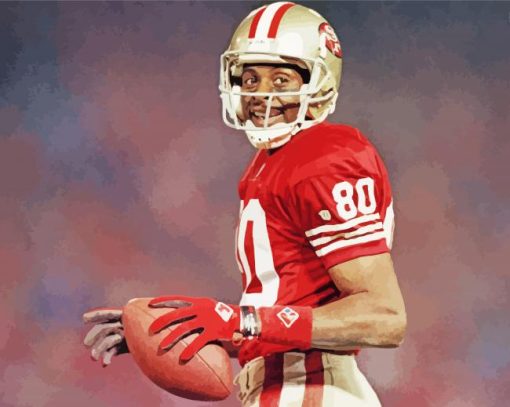 Aesthetic Vintage Jerry Rice paint by numbers