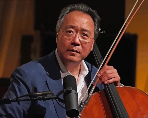 Aesthetic Yo Yo Ma Musician paint by numbers