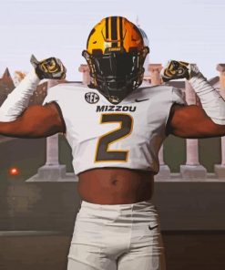 American Football Mizzou Player paint by numbers