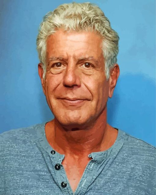 Anthony Bourdain paint by numbers