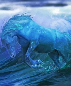 Artwork Sea Wave Horse paint by numbers