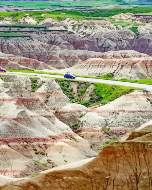 Badlands paint by numbers