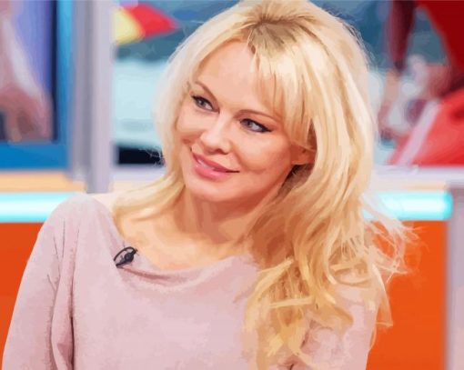 Beautiful Pamela Anderson paint by numbers