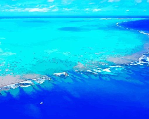 Beautiful Seascape Cook Islands paint by numbers