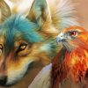 Bird Hawk And Wolf paint by numbers