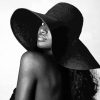 Black Lady With Big Black Hat paint by numbers