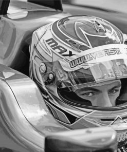 Black And White Max Verstappen paint by numbers