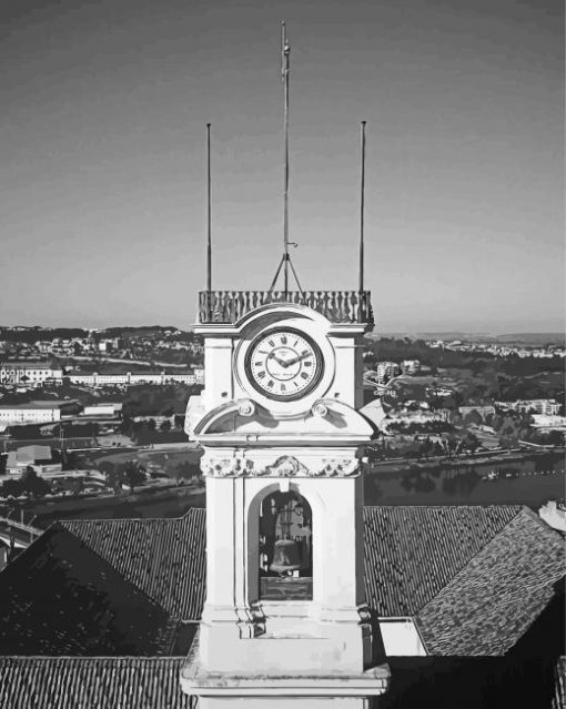 Black And White Coimbra University paint by numbers