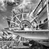 Black And White Paddle Wheel Boat paint by numbers