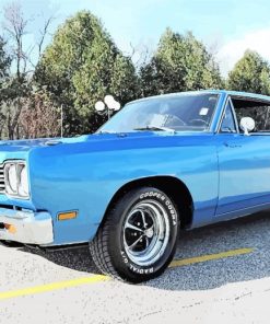 Blue 1969 Plymouth Roadrunner paint by numbers