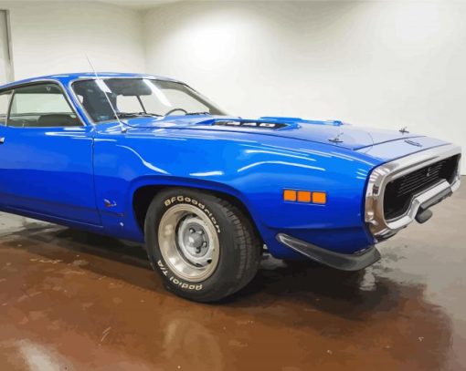 Blue 1971 Road Runner Car Paint By Numbers