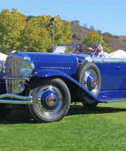 Blue Duesenberg paint by numbers