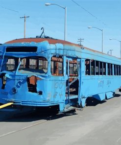 Blue Streetcars paint by numbers