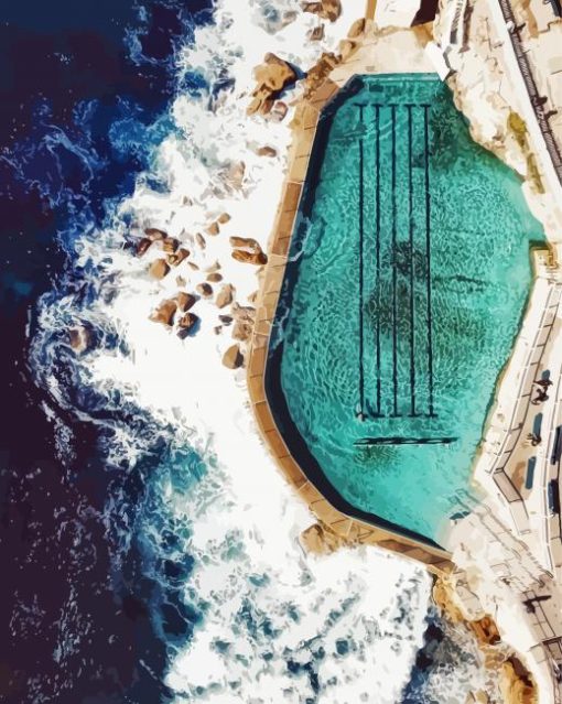 Bronte Beach Pool paint by numbers