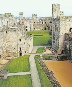 Caernarfon Castle Building paint by numbers