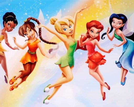 Cartoon Cute Disney Fairies paint by numbers