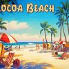 Cocoa Beach Poster paint by numbers