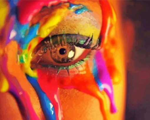 Colorful Lady Eyes paint by numbers