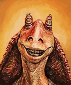 Cool Jar jar Binks Star Wars Paint By Number