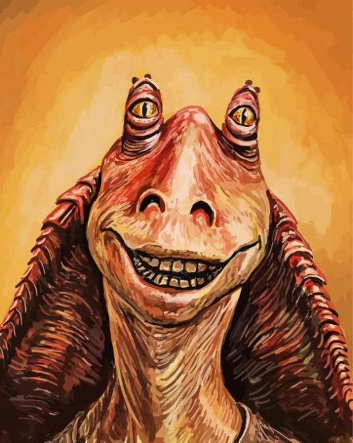 Cool Jar jar Binks Star Wars Paint By Number