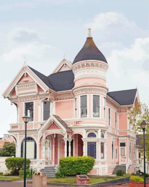 Cool Victorian Houses paint by numbers