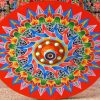 Costa Rican Ox Cart Wheel paint by numbers