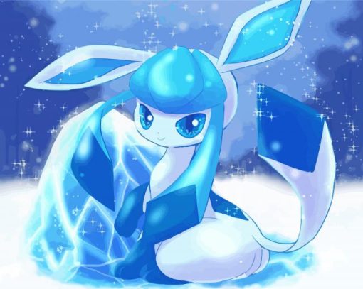 Cute Glaceon paint by numbers