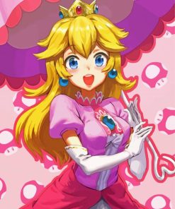 Cute Princess Peach paint by numbers