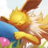 Cute Sleepy Jolteon paint by numbers