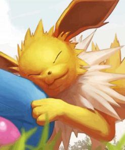 Cute Sleepy Jolteon paint by numbers