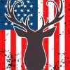 Deer And American Flag paint by numbers