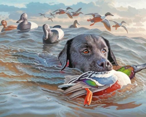 Duck Hunting paint by numbers