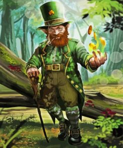 Fantasy Leprechaun St Patrick's Day paint by numbers