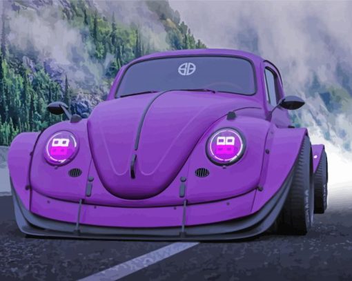 Fantasy Purple Volkswagen paint by numbers