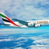 Flying Airbus Emirates A380 paint by numbers