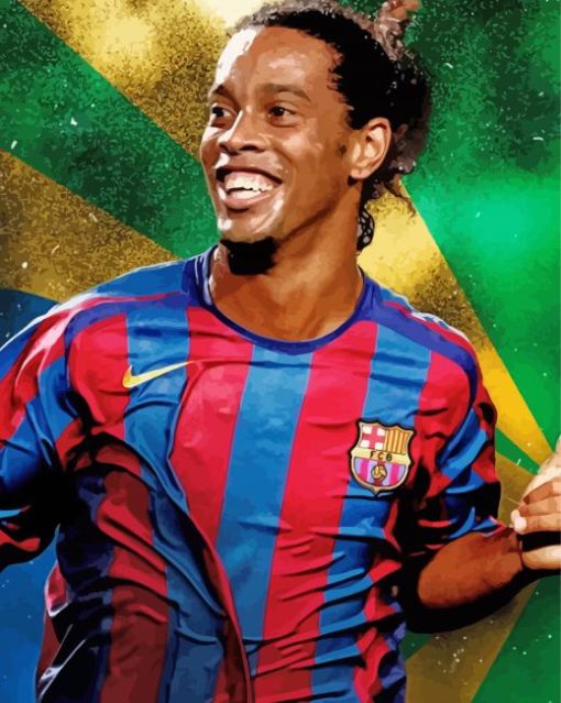 Footballer Ronaldinho paint by numbers
