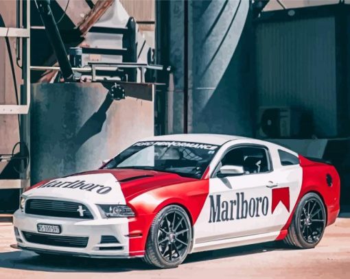 Ford Mustang Marlboro Car paint by numbers