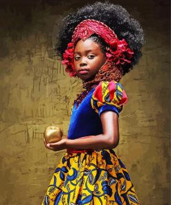 Gorgeous Little Black Girl paint by numbers