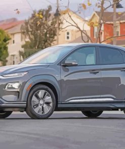 Grey Hyundai Kona paint by numbers