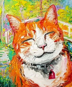 Grinning Cat Animal paint by numbers