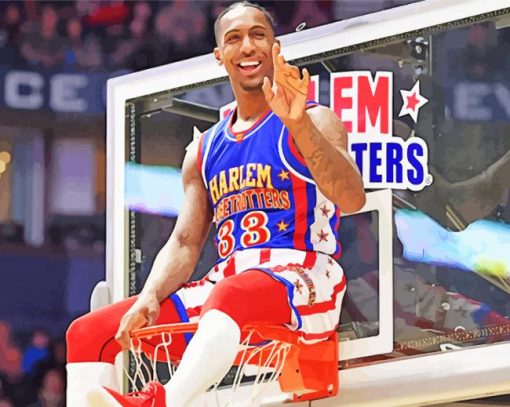 Harlem Globetrotters Player paint by numbers