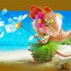 Hawaiian Dancer With Flower paint by numbers