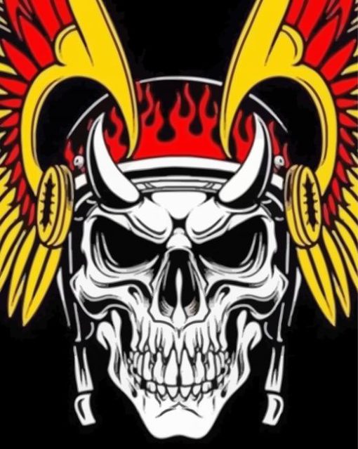 Hells Angels Skull paint by numbers