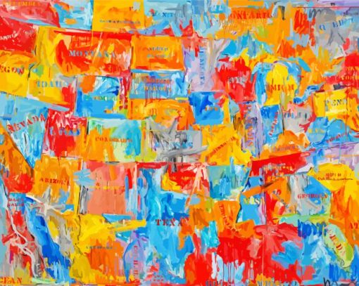 Jasper Johns paint by numbers